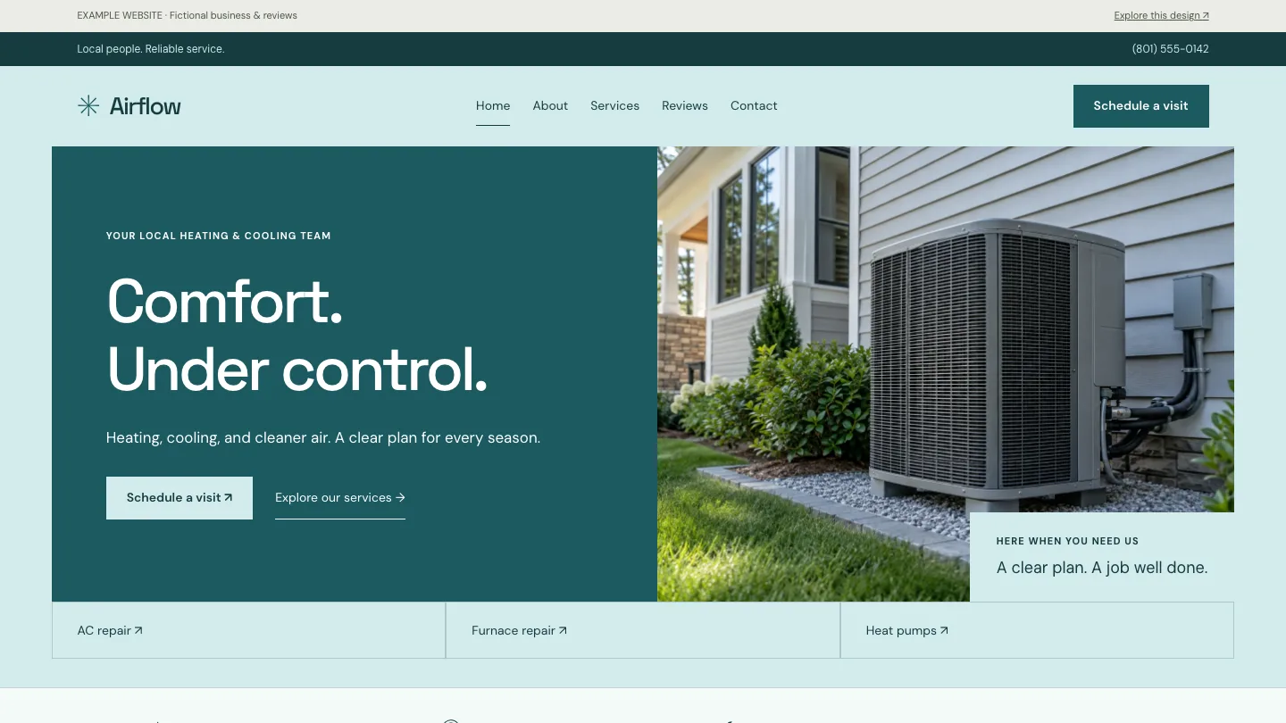 Airflow desktop website preview