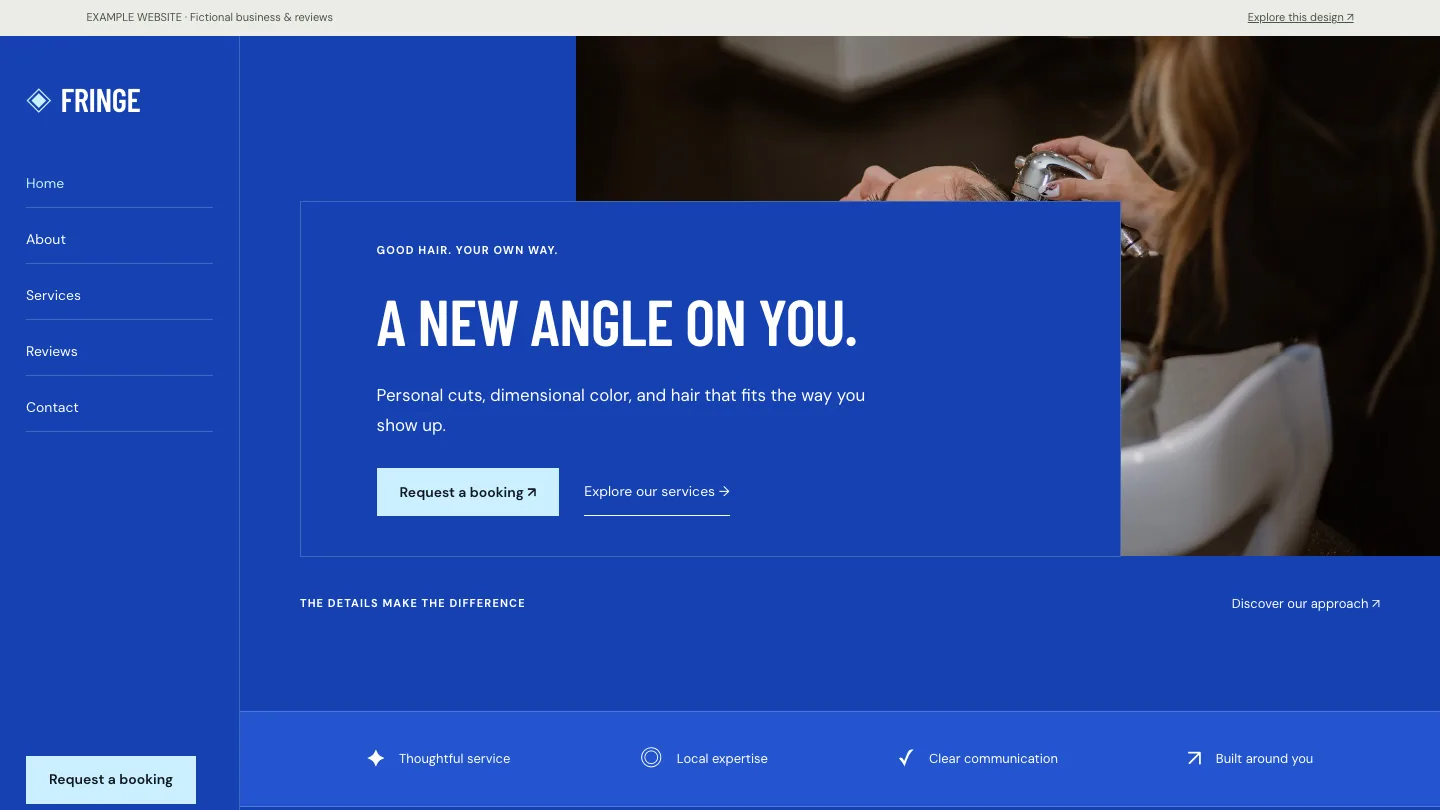 Fringe desktop website preview