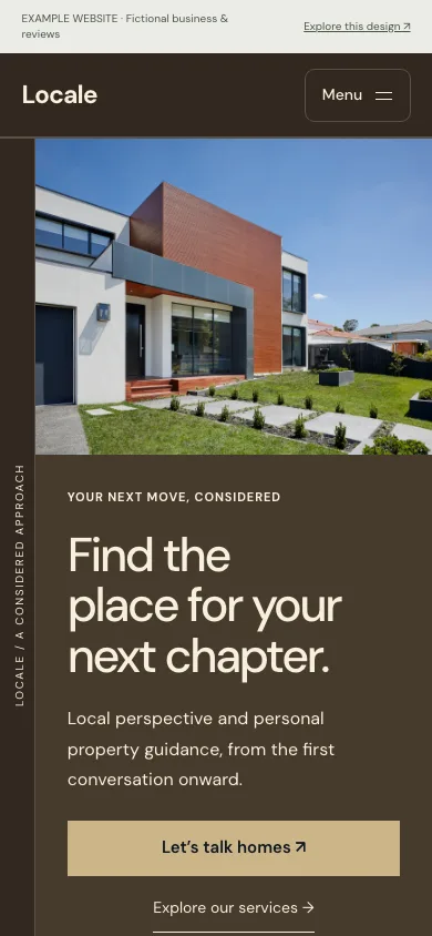 Locale mobile website preview