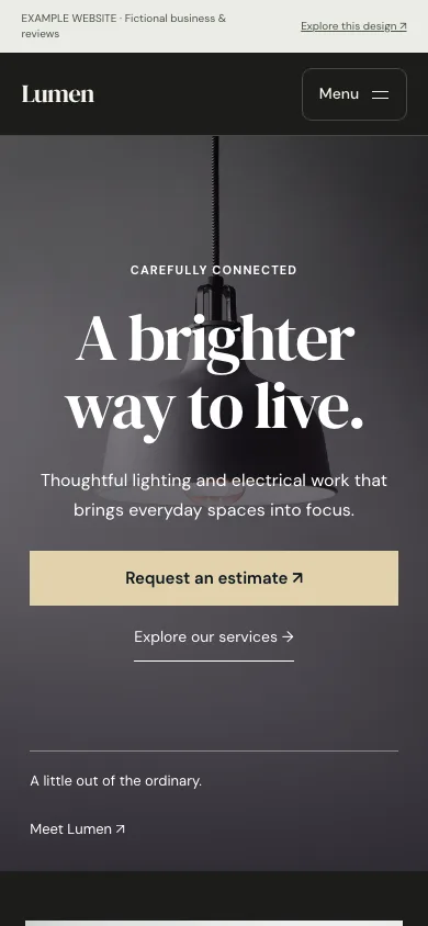Lumen mobile website preview