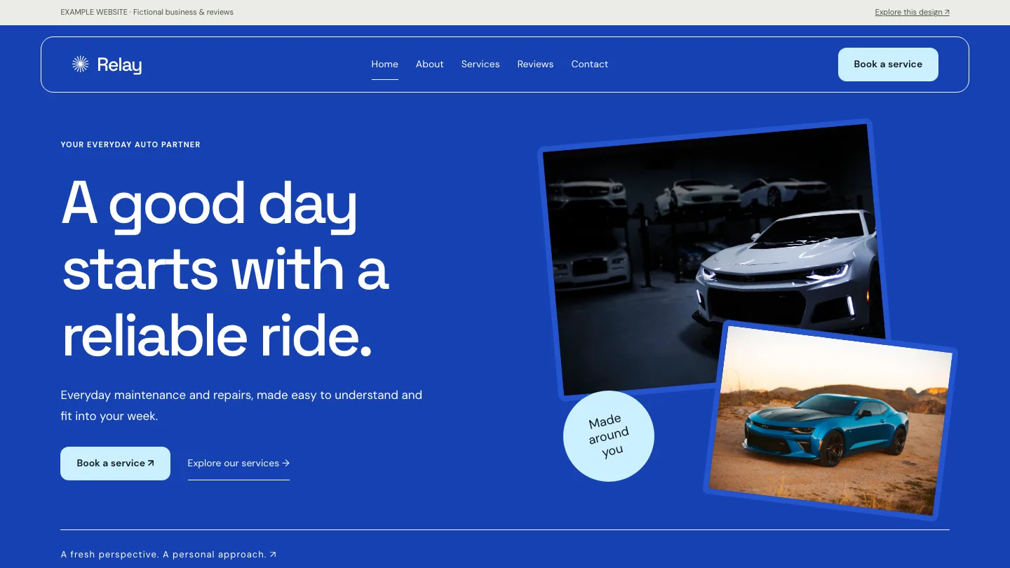 Relay desktop website preview