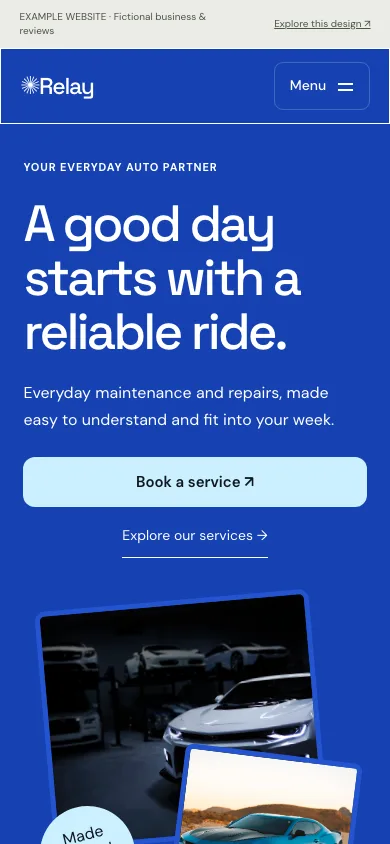 Relay mobile website preview