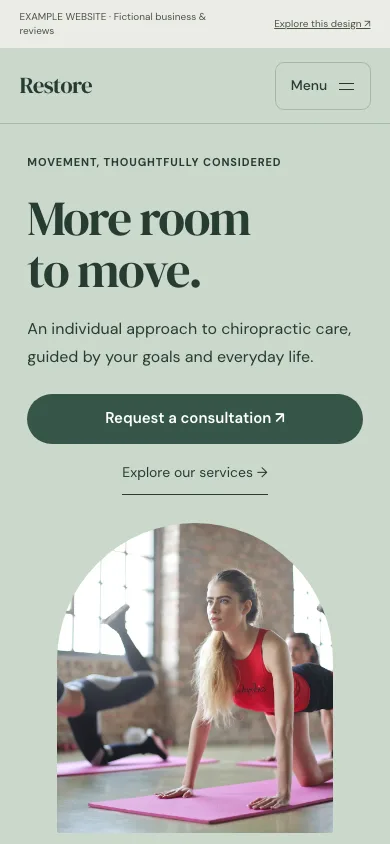 Restore mobile website preview