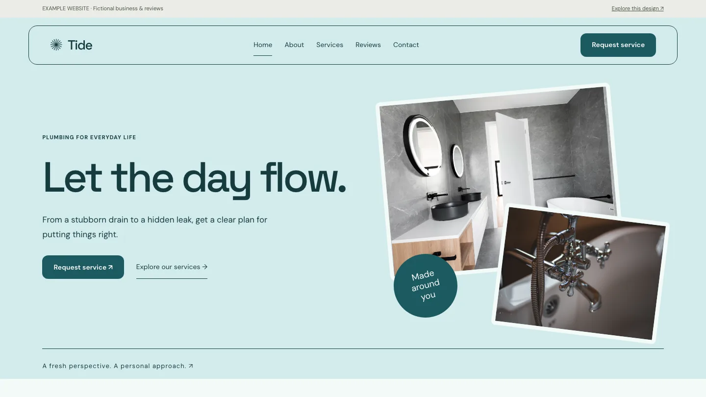 Tide desktop website preview