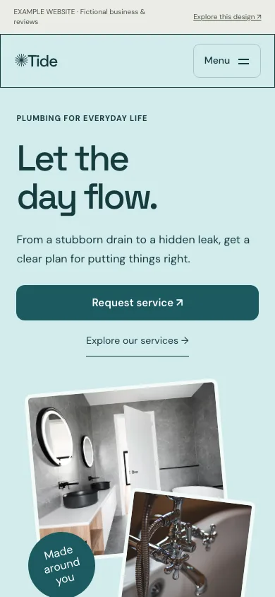 Tide mobile website preview