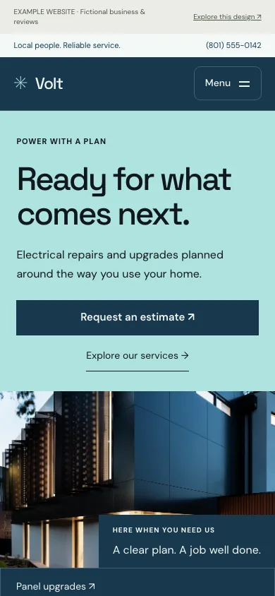 Volt mobile website preview
